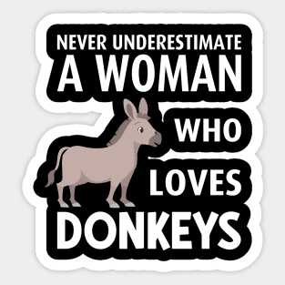 Woman Donkey Sticker